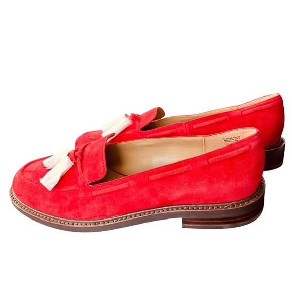 Ann Taylor Shoes - NEW Ann Taylor Red Suede Loafers size 7m